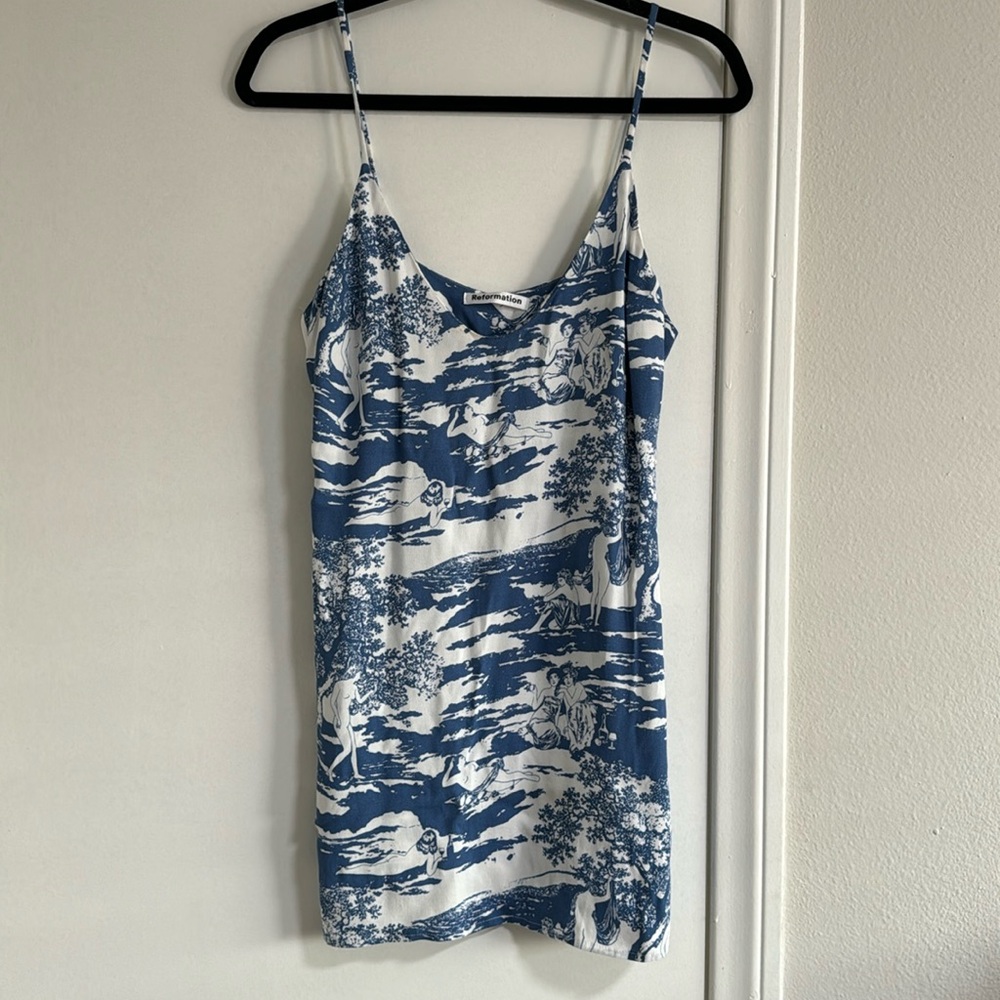 Reformation Naked Lunch Goddess Mini Dress